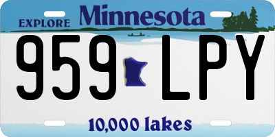 MN license plate 959LPY