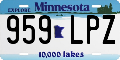 MN license plate 959LPZ