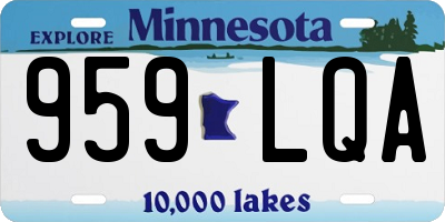MN license plate 959LQA