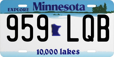 MN license plate 959LQB