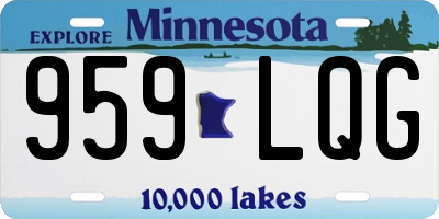 MN license plate 959LQG