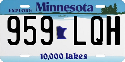 MN license plate 959LQH