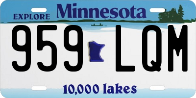 MN license plate 959LQM
