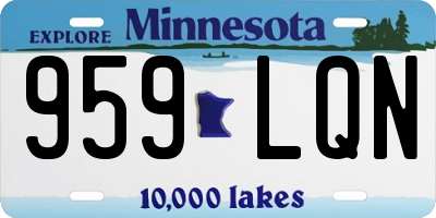 MN license plate 959LQN