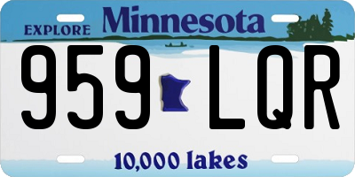 MN license plate 959LQR