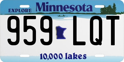 MN license plate 959LQT