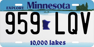 MN license plate 959LQV