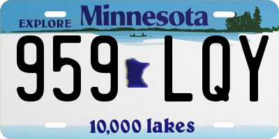 MN license plate 959LQY