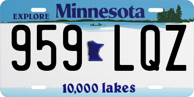 MN license plate 959LQZ