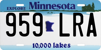 MN license plate 959LRA