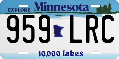 MN license plate 959LRC