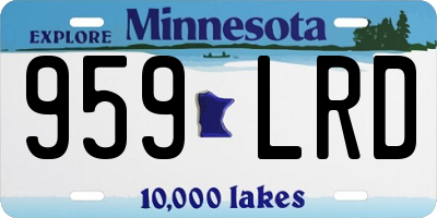 MN license plate 959LRD