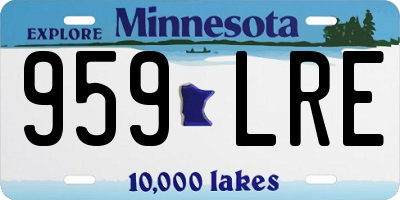 MN license plate 959LRE