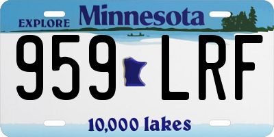 MN license plate 959LRF