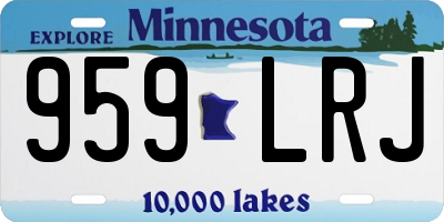 MN license plate 959LRJ