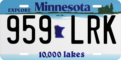 MN license plate 959LRK