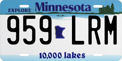 MN license plate 959LRM