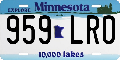 MN license plate 959LRO