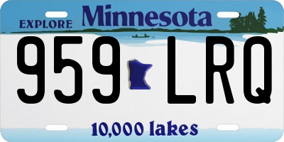 MN license plate 959LRQ