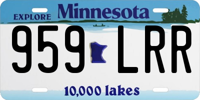 MN license plate 959LRR