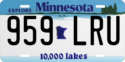 MN license plate 959LRU