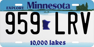 MN license plate 959LRV