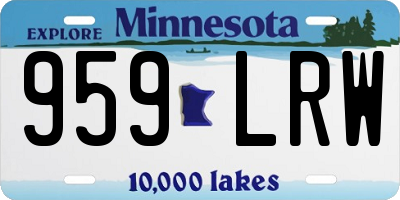 MN license plate 959LRW
