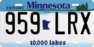 MN license plate 959LRX