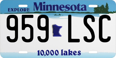 MN license plate 959LSC
