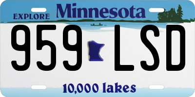 MN license plate 959LSD