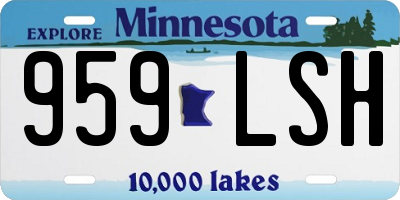 MN license plate 959LSH