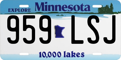 MN license plate 959LSJ