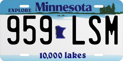 MN license plate 959LSM