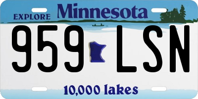 MN license plate 959LSN