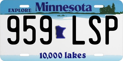 MN license plate 959LSP