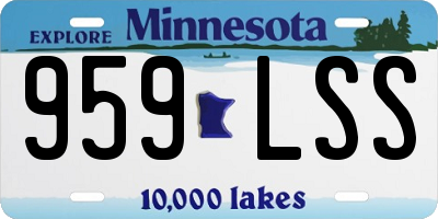 MN license plate 959LSS