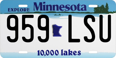 MN license plate 959LSU