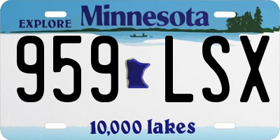 MN license plate 959LSX