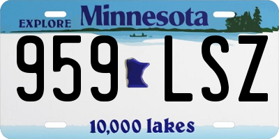 MN license plate 959LSZ
