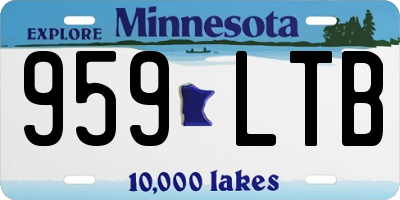 MN license plate 959LTB