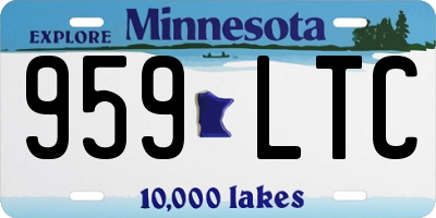 MN license plate 959LTC