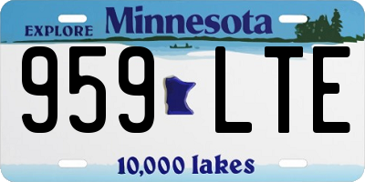 MN license plate 959LTE