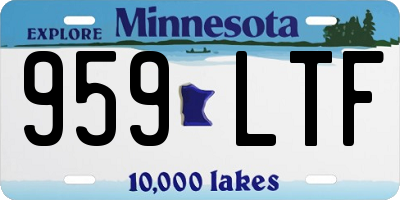 MN license plate 959LTF