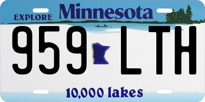 MN license plate 959LTH