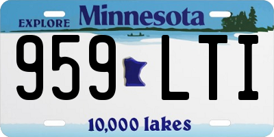 MN license plate 959LTI