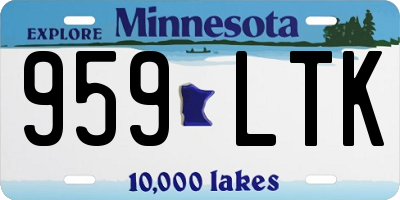 MN license plate 959LTK