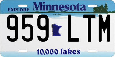 MN license plate 959LTM