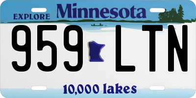 MN license plate 959LTN