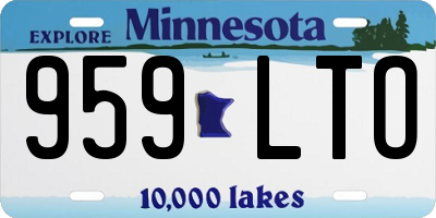 MN license plate 959LTO