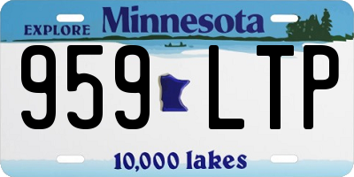 MN license plate 959LTP